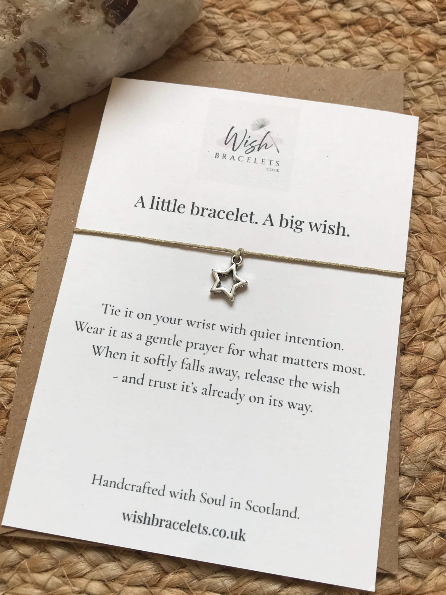 Reach For The Stars Wish Bracelet star wish bracelet with wish card and envelope